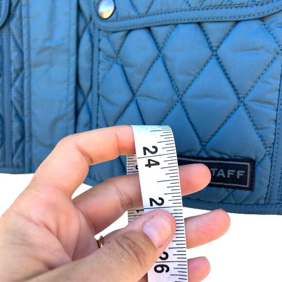 Vintage Belstaff Women’s Quilted Blue Lightweight Vest Gilet Diamond Medium - Picture 11 of 12